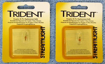 Lot of 2 Streamlight  TRIDENT Krypton Bi-Pin Replacement Bulbs 610008