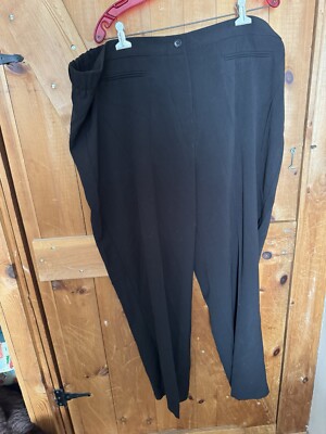 Chicwe Women's Black Elastic Waist Stretch Dress Pants Size 24