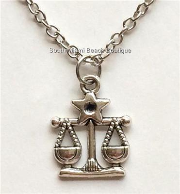 Law Lawyer Libra Necklace Paralegal Attorney Legal Gift Zodiac