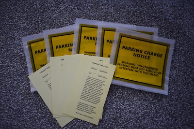 5 x Scherz gefälschte Parkticket Aufkleber. Mit Witzeinsatz Lustiger Trick Witz 