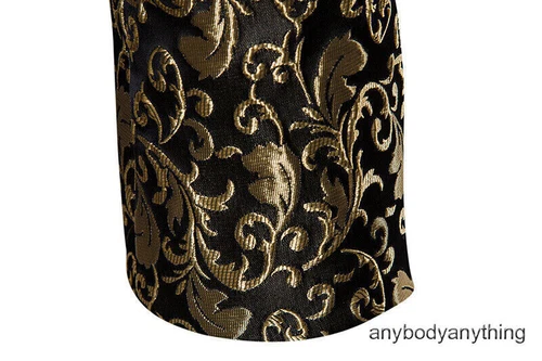 Herren Jacquard Smoking Anzug Sakko Abendessen Party Abschlussball Hochzeit Blazer Jacken Mantel - Bild 13 von 28