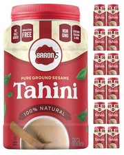 Baron's Pure Tahini Sesame Paste  Rich Creamy Spread for Hummus 12 x 16oz Jars