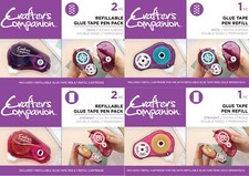 Crafters Companion - Refillable Glue Tape Pen Straight, Dots or Refill