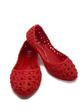 Mel Dreamed By Melissa Campana Red Flats Girls Size 2 US