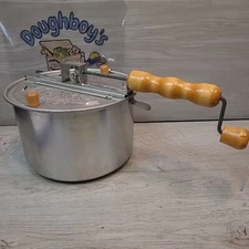 Genuine Whirley Pop Hand Crank Popcorn Popper Maker Pot Aluminum LARGE