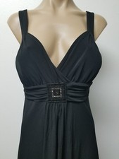 Enfocus Little Black Dress Empire Waist Size 10 Stretch Dress 