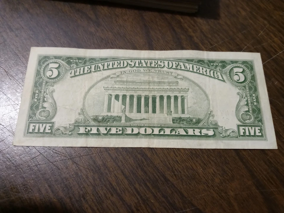 1963 $5 United States Note - A47228958A - Image 4 of 4