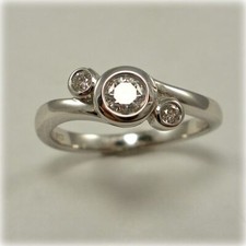 0.70 Ct Round Cut Moissanite Anniversary Wedding Ring 14K Real White Gold Size 7