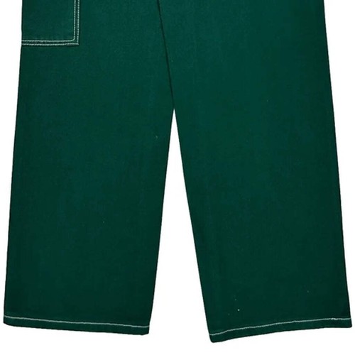 Bershka Contrast Stitch Carpenter Trousers - 28″ Waist Green Cotton - Picture 10 of 11