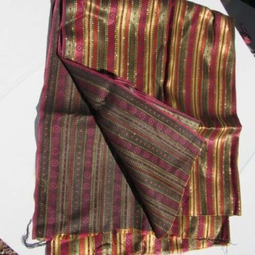 Satin Silky Multi Colored Striped Fabric for Sewing Costume Sewing Craft - Image 2 of 4