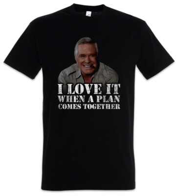 Hannibal Herren T-Shirt A Bus Van Car Cigar Team B.A. Murdock TV Mad John Smith