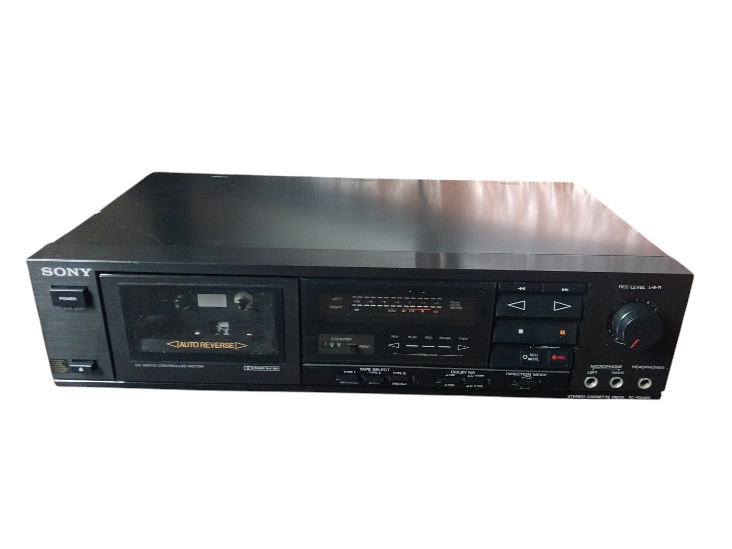Sony TC-RX400 Stereo Cassette Deck Tape Player 1252
