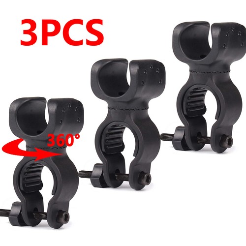 3PCS Light Mount Clamp Holder Bike Flashlight Holder Bike Handlebar