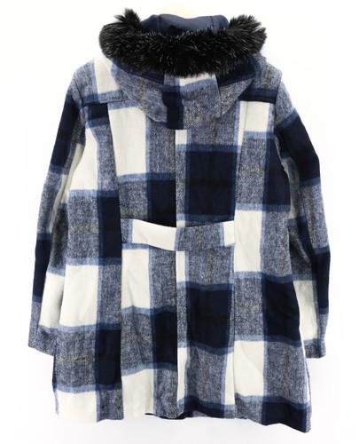 LE COMPTOIR DU MANTEAU 98209A Women Coat 2XL Toggles Wool Blend Faux Fur Hooded - Picture 2 of 9