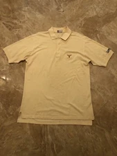 Vintage DISTRESS Slazenger Men's Yellow Golf Club Champions Polo Shirt Size L
