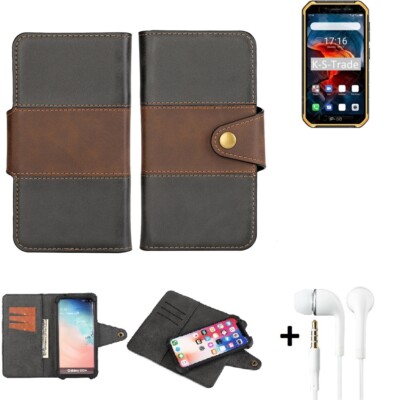 Wallet Case für Ulefone Armor X7 Pro + headset Schutz Hülle + Handy Tasche Bra