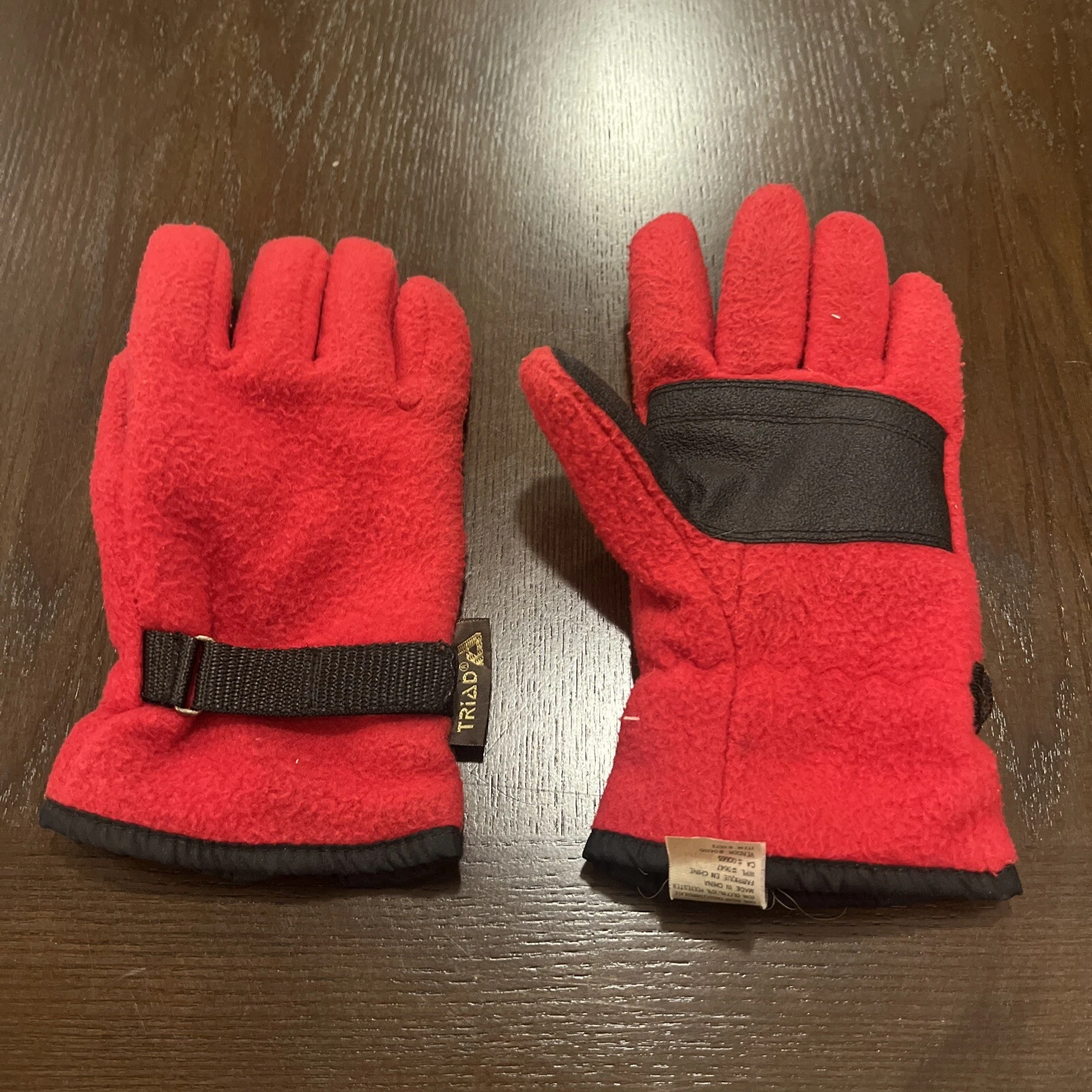 Vintage Triad Fleece Winter Ski Hiking Outdoor Thinsulate Gloves Size Large