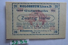 UPPER  AUSTRIA - KOLOSSEUM  LINZ  - 20 Heller - AU/UNC -  JPR 546
