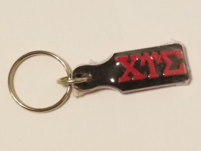 CHI UPSILON SIGMA Small Keychain Key Ring Letters Small Paddle Shaped key Chain