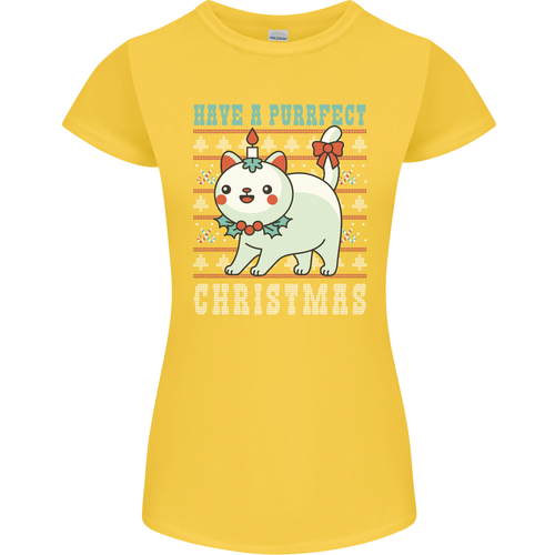 Cats Have A Purrfect Christmas Funny Xmas Womens Petite Cut Camiseta - Imagen 67 de 67