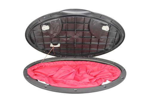 Pactrade Marine Boat Fishing 20'' Black Hatch Deck Plate Cover w/ Storage Bag - Picture 2 of 10