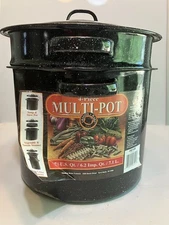 NEW Granite Ware 4 Piece Multi-Pot 7.5 QT.  Soup/Stew Pot Steamer #6145 U.S.A.
