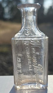 Antique c.1905 Madsen's Pharmacy Cheney WA Embossed Medicine Bottle A.C. Madsen