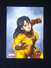 2025 Topps Chrome Deadpool Laura Kinney Walter A. Reir Jr Sketch Artist Auto 1/1