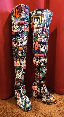 Current Mood Thigh High Comic Boot Platform - New Size 7