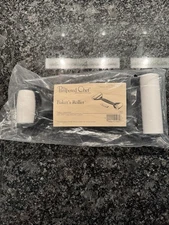 NEW Pampered Chef Bakers Roller Dual Rolling Pin Pastry Dough #1485