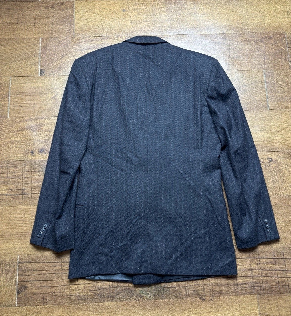 VTG Giorgio Armani Double Breasted Suit 2pc 100percent Wool Gray Mens 40L, 33X33 image 9