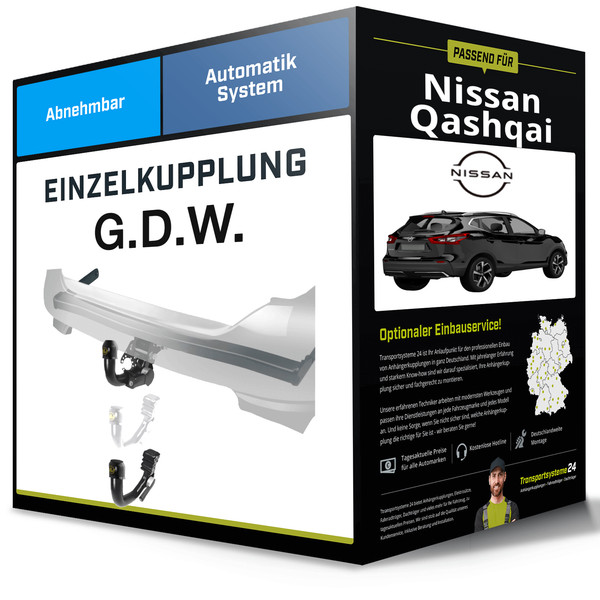 Abnehmbare AnhäNgerkupplung für Nissan Qashqai 11.2013-09.2018 II Typ J11 G.D.W.-image