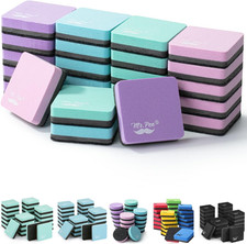 - Mini Magnetic Dry Erase Erasers, 2" x 2", 24 Pack