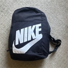 Nike Black & White Logo Backpack Zip Closure ...
