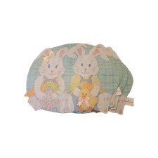 Set of 5 Blossoms & Blooms Fabric Placemats Easter Spring Bunnies & Ducks NEW