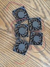 Cooling Fan 5 pk 60 x 60 x 10 mm 2-Wire Red/Black 12V 6010 Sleeve DC Brushless