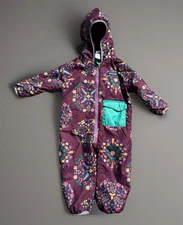 Patagonia Reversible Puff-Ball Bunting Insulated Ski Suit Floral Snow Baby 0-3mo