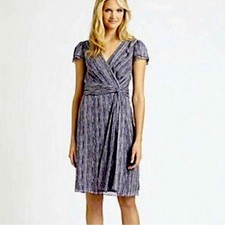 Tory Burch Silk Wrap Dress Venice Purple Size 2