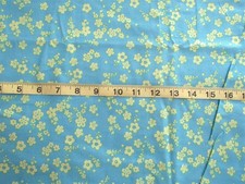 1 yd Cotton Fabric by Brother Sister Designs Lime Green Flowers