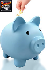 Blaue Sparschwein aus Kunststoff für Kinder, langlebige Geldbörse mit Münzfach