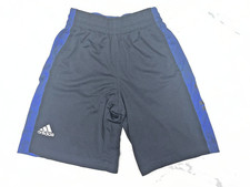 Adidas Boys Athletic Shorts Black/Blue Size S 8