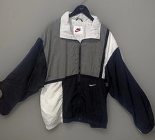 90s Vintage Nike Swoosh Embroidered Full Zip Windbreaker Jacket XL