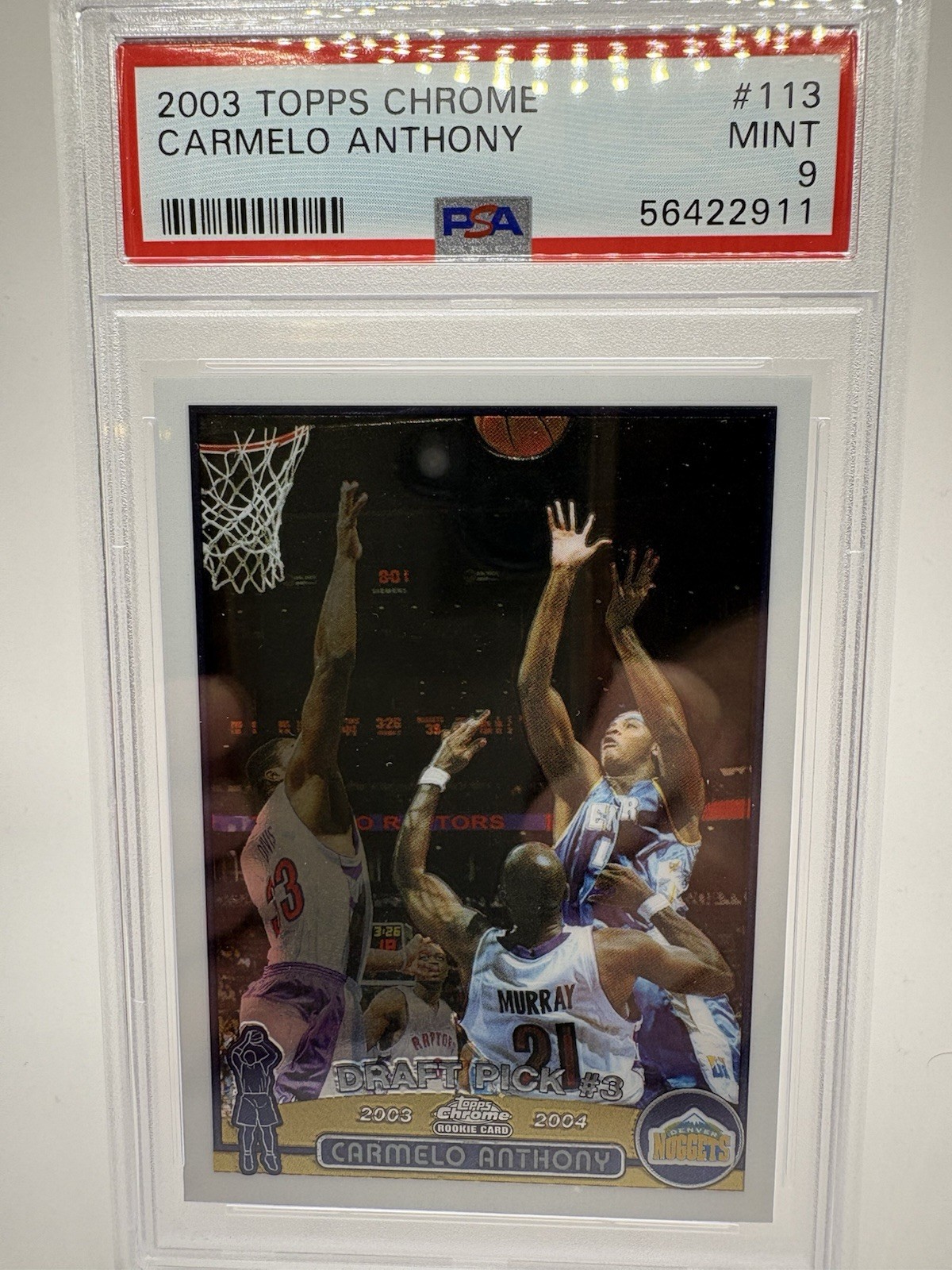 2003-04 Topps Chrome Carmelo Anthony #113 (RC) PSA 9 Rookie