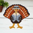 VTG Plastic Canvas Thanksgiving Turkey Wall Hanging Completed Dapper Autumn 12"