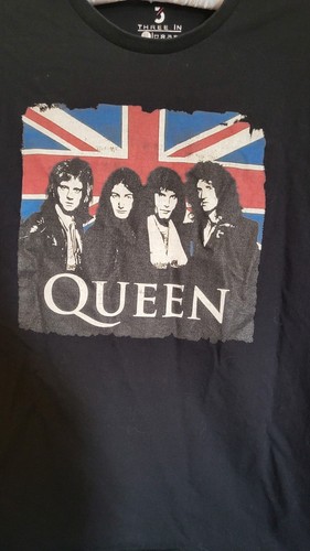 Queen Band Graphic T Shirt Black Three In L - Picture 2 of 5