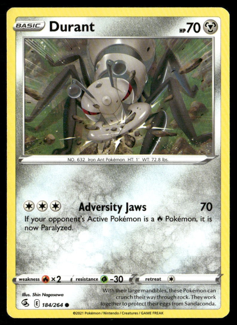 Durant Fusion Strike 184/264 Common Pokemon Near Mint