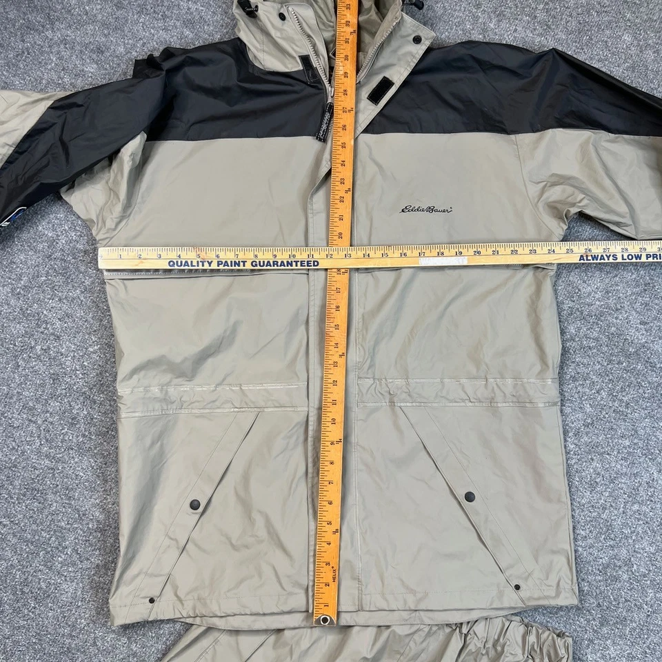 Traje de lluvia vintage Eddie Bauer para hombre grande mezcla de PVC impermeable chaqueta con capucha pantalón Foto 4 de 4
