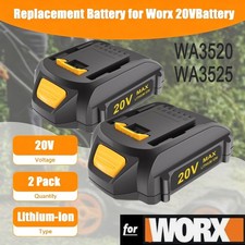 2 Packs for WORX 20V MAX Extend Lithium Battery WA3520 WA3525 WA3575 WG155