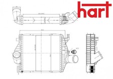 HART 612558 Ladeluftkühler LLK Turbokühler Kühler für Mercedes-Benz 