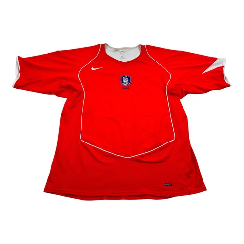 Vtg 2004 Authentic South Korea National Team Jersey Men XL Red Soccer Nike